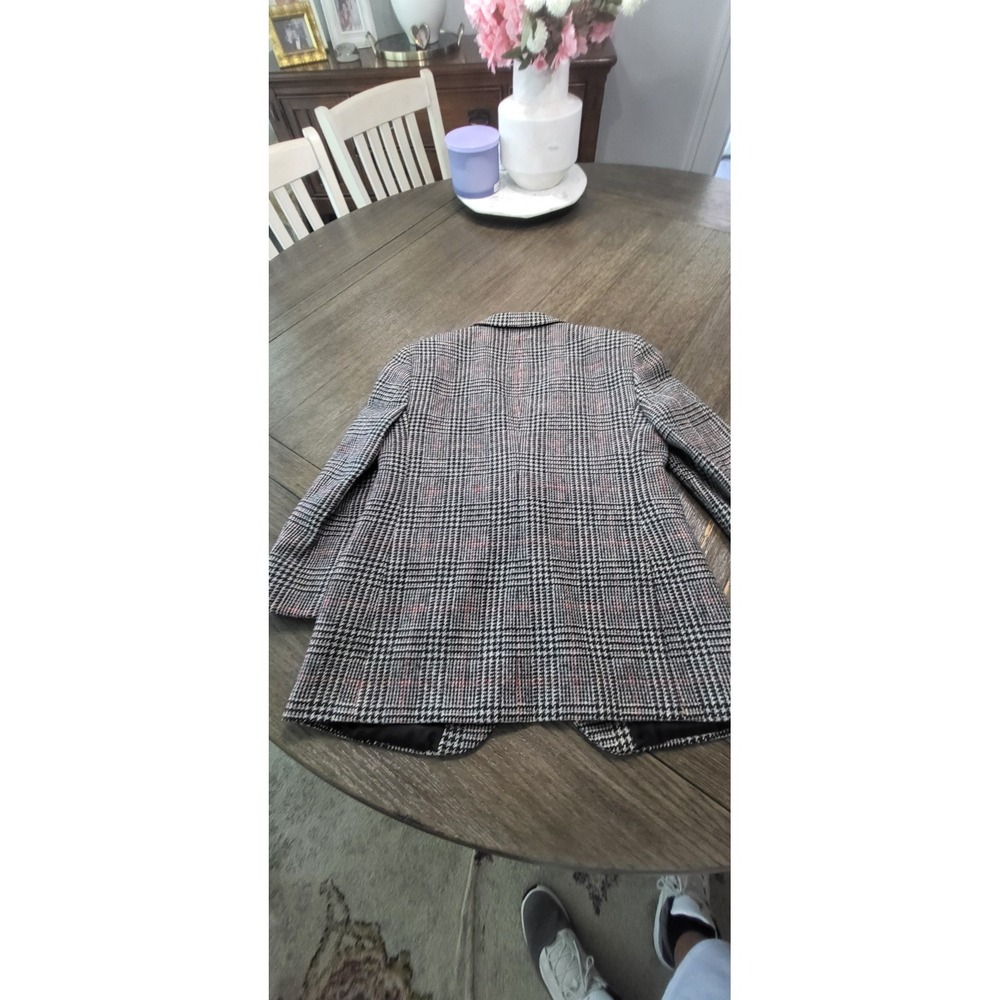 Vintage Brooks‎ Brothers Blazer Womens Size 10 Med Glen Plaid Houndstooth - Picture 12 of 13